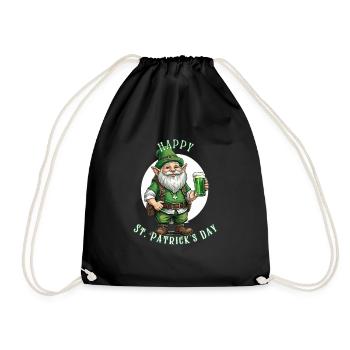 St. Patrick's Day Leprechaun I Green Beer I - Turnbeutel - Schwarz - Vorne