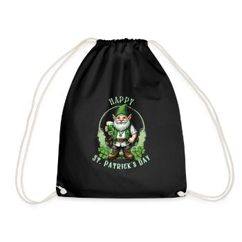 St. Patrick's Day Leprechaun I Green Beer I - Turnbeutel - Schwarz - Vorne