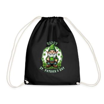 St. Patrick's Day Leprechaun I Green Beer I - Turnbeutel - Schwarz - Vorne