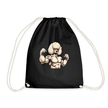 Poodle I Love Mom - Drawstring Bag - black - Front