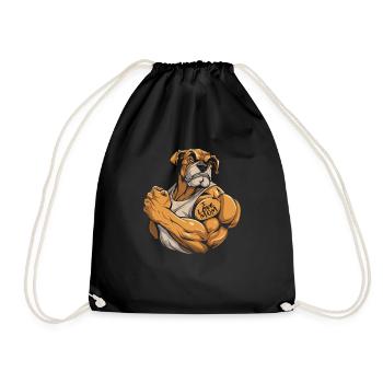 Bulldogge I Love Mom - Turnbeutel - Schwarz - Vorne