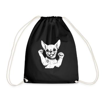 Chihuahua I Love Mom - Turnbeutel - Schwarz - Vorne