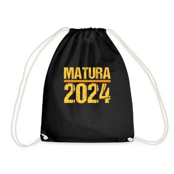 Matura Young Girls Women and Men Matura 2024 - Drawstring Bag - black - Front