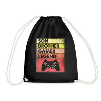 Gaming-Geschenke für Teenager Jungen 8-16 Jahre alt - Turnbeutel - Schwarz - Vorne
