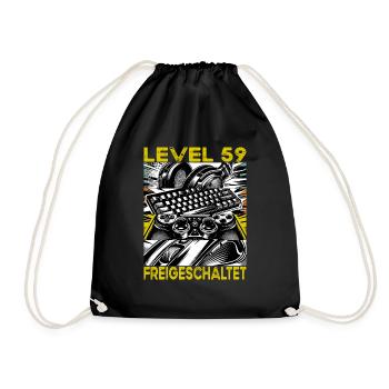 Niveau d’anniversaire 59 Débloqué Jeux et joueurs - Sac de sport léger - noir - Devant