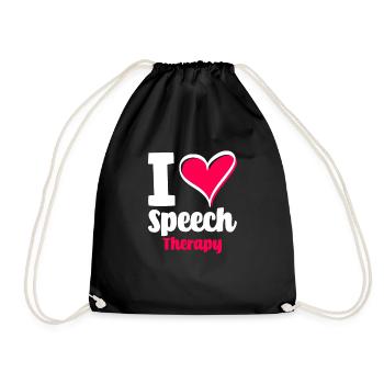 Speech therapist, speech therapist, speech therapist - Drawstring Bag - black - Front