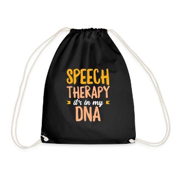 Speech therapist, speech therapist, speech therapist - Drawstring Bag - black - Front