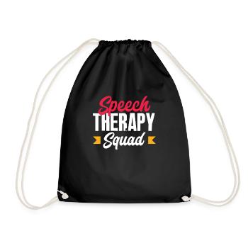 Speech therapist, speech therapist, speech therapist - Drawstring Bag - black - Front