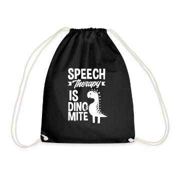 Speech therapist, speech therapist, speech therapist - Drawstring Bag - black - Front