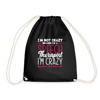 Speech therapist, speech therapist, speech therapist - Drawstring Bag - black - Front