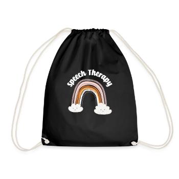 Speech therapist, speech therapist, speech therapist - Drawstring Bag - black - Front
