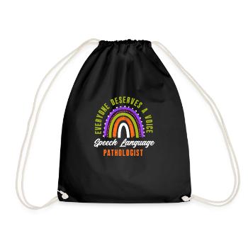 Speech therapist, speech therapist, speech therapist - Drawstring Bag - black - Front