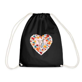 Liebliches Paar Charmant Couple - Sac de sport léger - noir - Devant