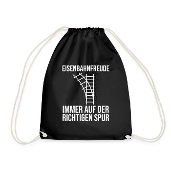 Model Railroad Model Train Train Railroad Railroad Railroad Railroad Model Train Model Train Model T - Drawstring Bag - black - Front