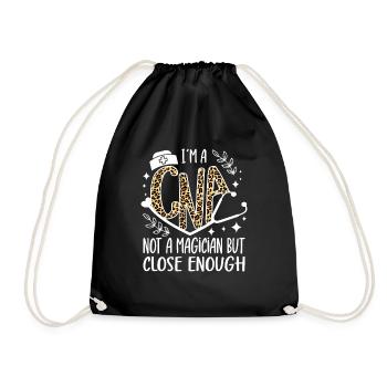 CNA Nursing Quotes Certified Nurse Assistant Gifts - Turnbeutel - Schwarz - Vorne
