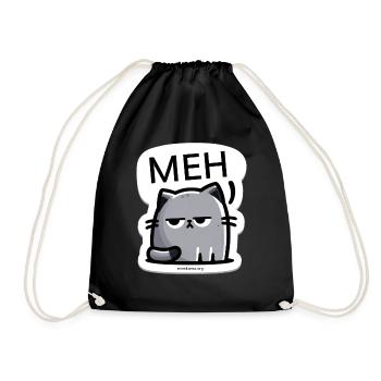 Mimikama MEH-Katze - Turnbeutel - Schwarz - Vorne