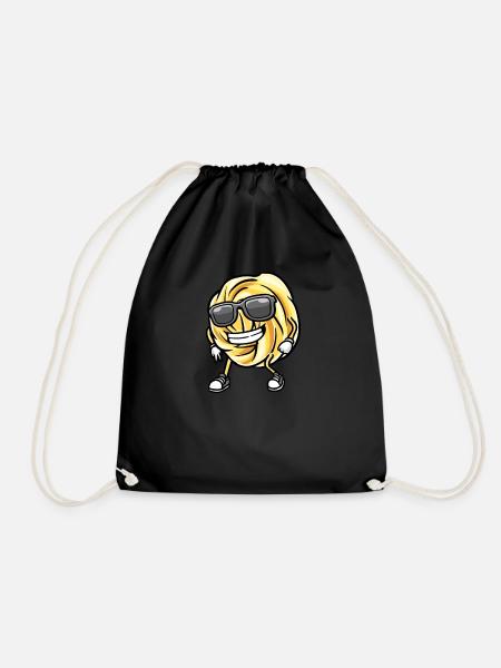 Tanzender Dänischer Butterkeks Mit Sonnenbrille - Turnbeutel - Schwarz