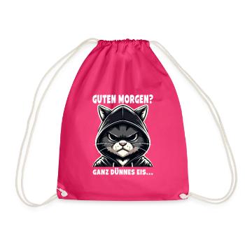 Good morning? Very Thin Ice Sarcastic - Drawstring Bag - fuchsia - Front