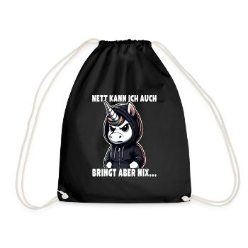 Je peux aussi être un amoureux sarcastique des licornes - Sac de sport léger - noir - Devant