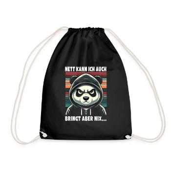 Sympa, je peux aussi être un amoureux sarcastique des pandas - Sac de sport léger - noir - Devant