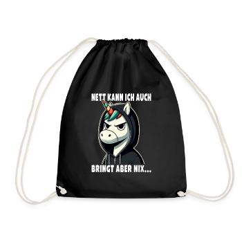 Je peux aussi être un amoureux sarcastique des licornes - Sac de sport léger - noir - Devant