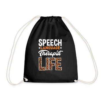 Speech therapist, speech therapist, speech therapist - Drawstring Bag - black - Front