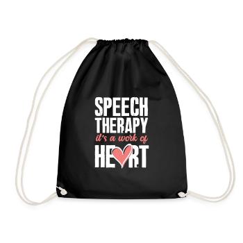 Speech therapist, speech therapist, speech therapist - Drawstring Bag - black - Front