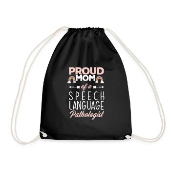 Speech therapist, speech therapist, speech therapist - Drawstring Bag - black - Front