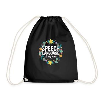 Speech therapist, speech therapist, speech therapist - Drawstring Bag - black - Front