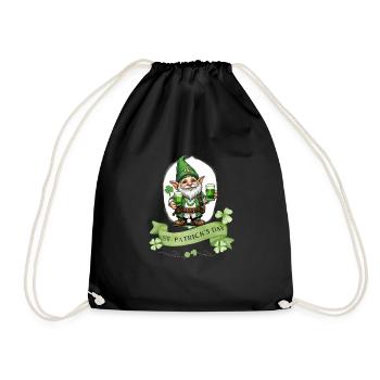 St. Patrick's Day Leprechaun I Green Beer I - Turnbeutel - Schwarz - Vorne