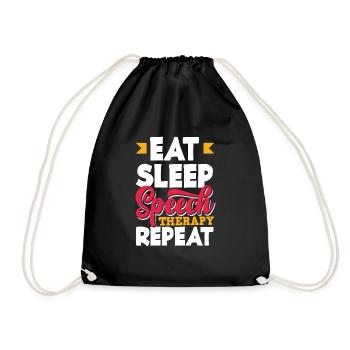 Speech therapist, speech therapist, speech therapist - Drawstring Bag - black - Front