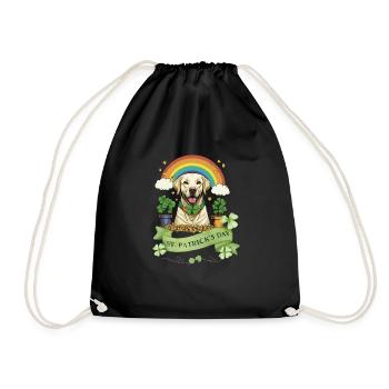 Clover St. Patrick's Day Labrador - Turnbeutel - Schwarz - Vorne