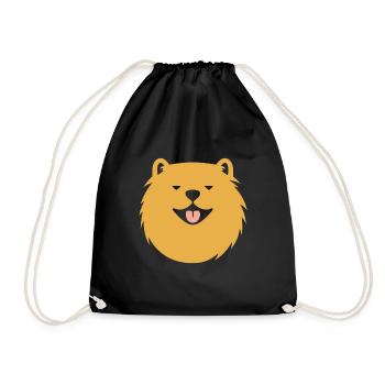 Chien chow chow - Sac de sport léger - noir - Devant