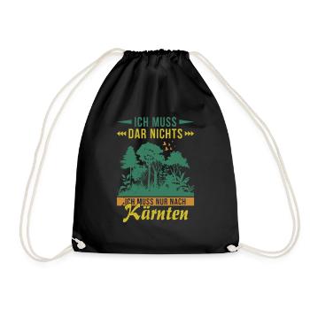 I just have to go to Carinthia Forest Mountains - Drawstring Bag - black - Front
