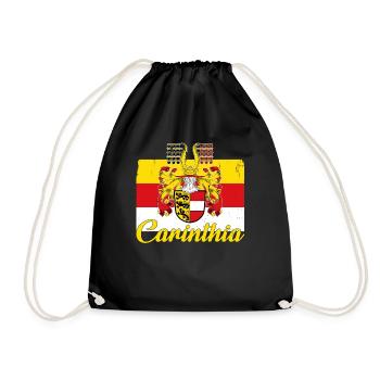 Carinthia Austria Flag Coat of Arms Mountains - Drawstring Bag - black - Front