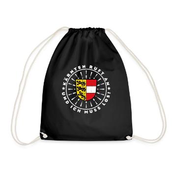 Carinthia is calling and I have to go Austria - Drawstring Bag - black - Front