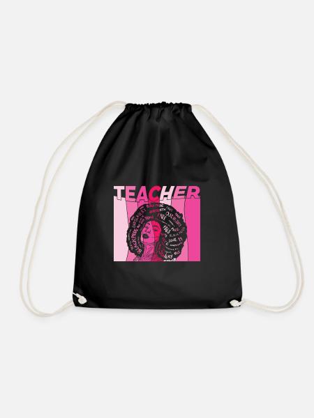 Schwarzer intelligenter Lehrer Afro Liebe Melanin Schwarz Histor - Turnbeutel - Schwarz