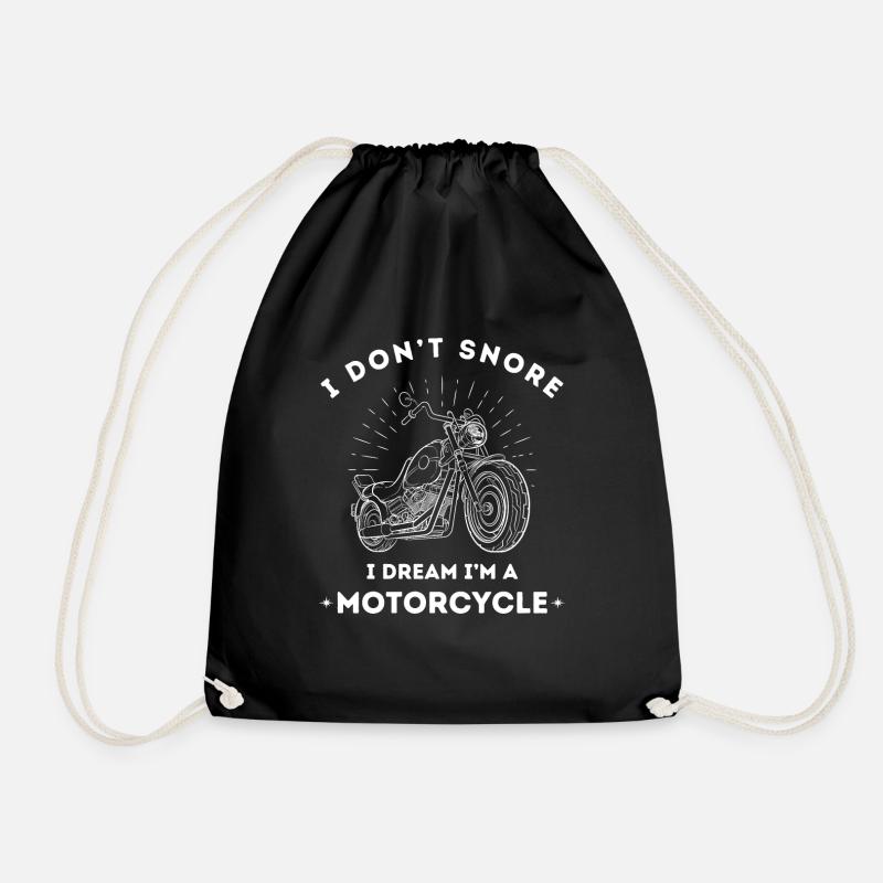 Ich schnarche nicht, ich bin ein Motorrad-Rennsport-Geschenk - Turnbeutel - Schwarz