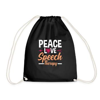 Speech therapist, speech therapist, speech therapist - Drawstring Bag - black - Front