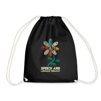 Speech therapist, speech therapist, speech therapist - Drawstring Bag - black - Front