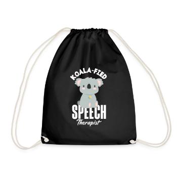 Speech therapist, speech therapist, speech therapist - Drawstring Bag - black - Front