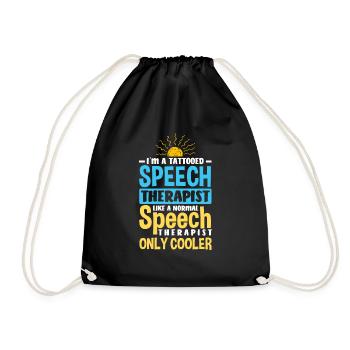Speech therapist, speech therapist, speech therapist - Drawstring Bag - black - Front