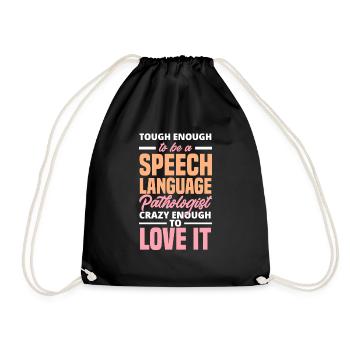 Speech therapist, speech therapist, speech therapist - Drawstring Bag - black - Front