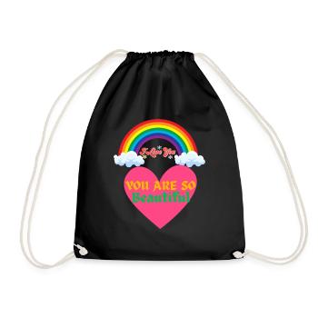 You Are So Beautiful - Drawstring Bag - black - Front