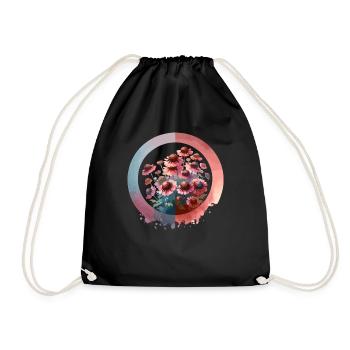 Helenium Drawn - Drawstring Bag - black - Front