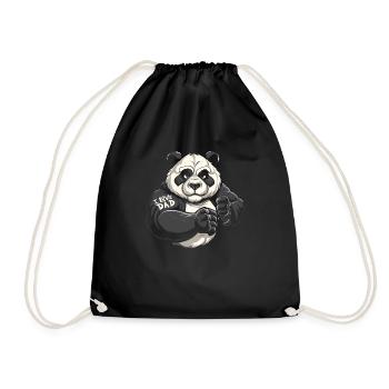 Big Panda Panda Bear I Love Dad - Drawstring Bag - black - Front