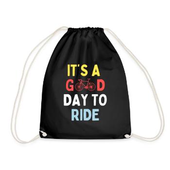 Bicycle Gift, Bike lover, It's Good Day To Ride - Drawstring Bag - black - Front