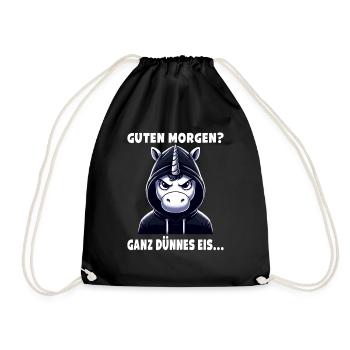 Good morning? Very Thin Ice Sarcastic - Drawstring Bag - black - Front