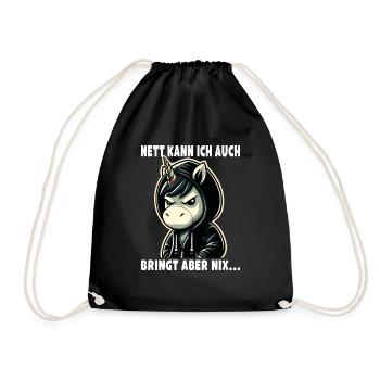 Je peux aussi être un amoureux sarcastique des licornes - Sac de sport léger - noir - Devant