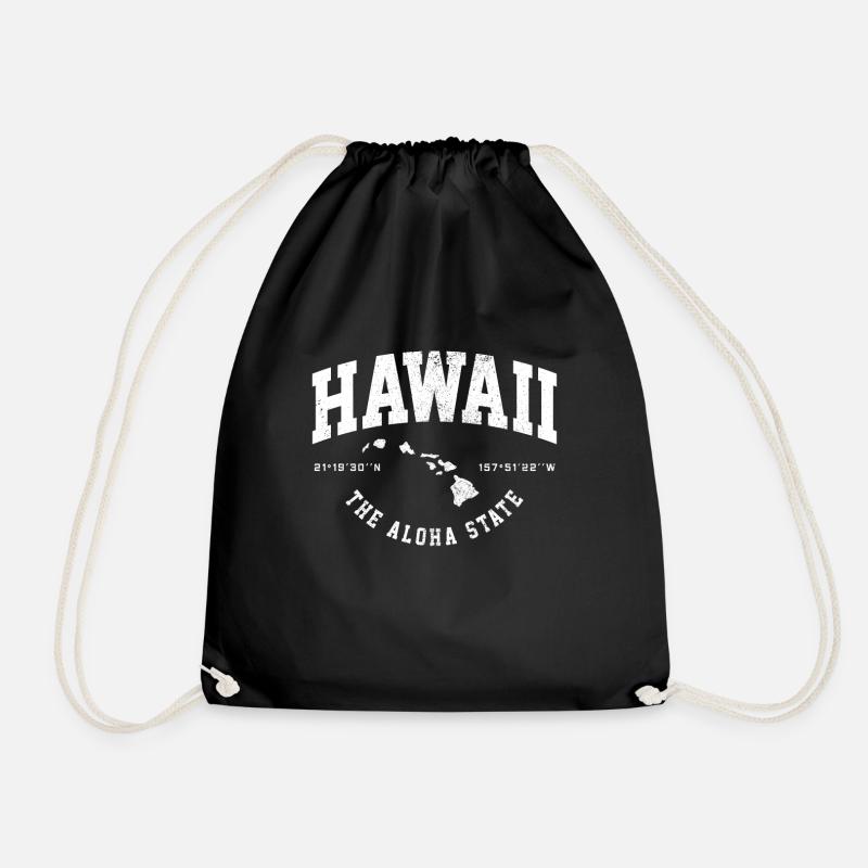 Hawaii Aloha Hawaiianisch Souvenir - Turnbeutel - Schwarz